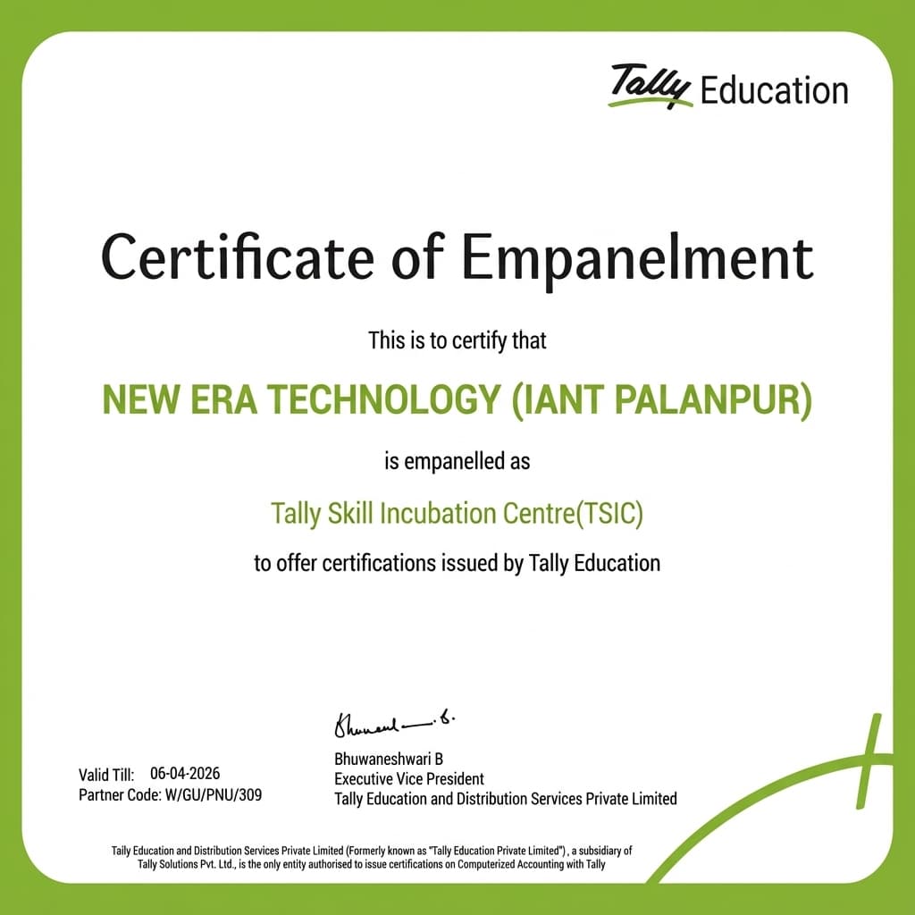 Tally Official Partner Certificate